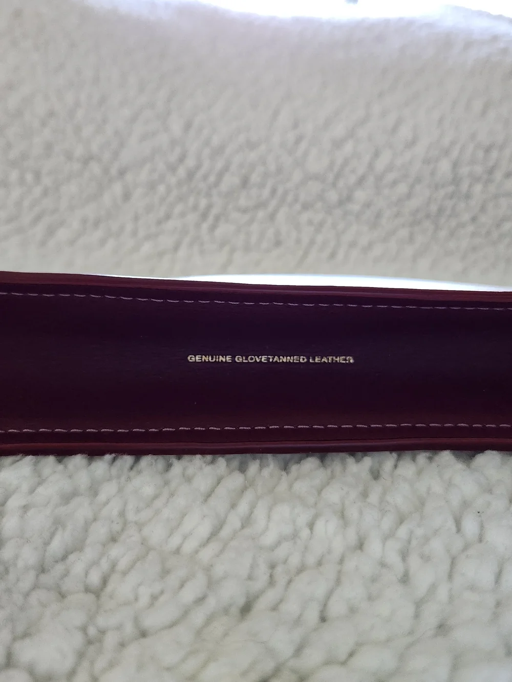 Coach 1941 White And Burgandy Leather Wristlet Or Crossbody - Picture 5 of 14